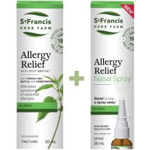 St Francis Allergy Relief w/Deep Immune 50ml + Nasal Spray 30ml Value Pack