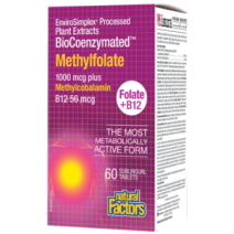Natural Factors BioCoenzymated Methylfolate 1000mcg + Methylcobalamin B12 50
